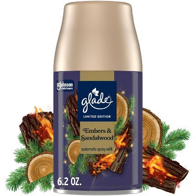 Glade Automatic Air Freshener Room Spray Fall Scent Refill - Embers & Sandalwood - 6.2 oz