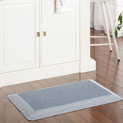Martha Stewart Mira Modern Heathered Anti-Fatigue Air-Infused Kitchen Mat, Blue, 19.6"x32" (LOCAL PICKUP ONLY)