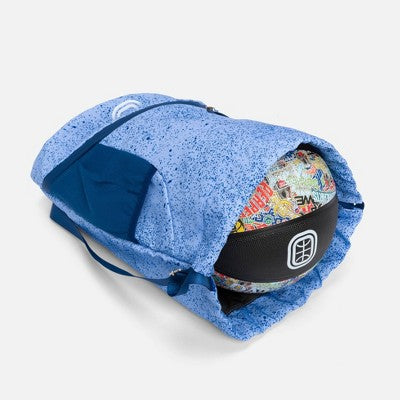 Overtime Elite Cinch Sports Drawstring Bag with Shoe Compartment - Noise Ice Blue