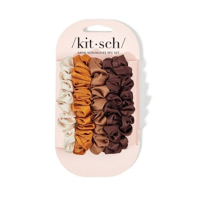 Kitsch-Mass Women's Satin Petite Scrunchies - Sedona - 5ct