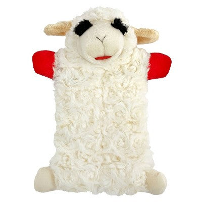 Multipet 9" Lamb Chop Squeaker Mat Dog Interactive Plush Toy