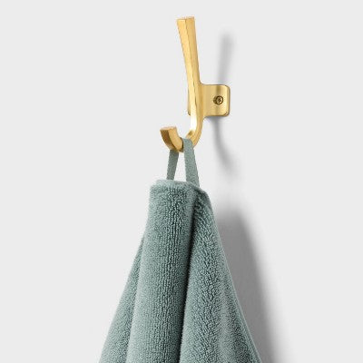2pk Spa Plush Hand Towel Set Sage Green - Threshold