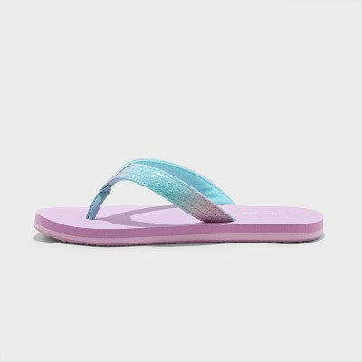 Girls' Jami Flip Sandals - Cat & Jack Purple L(4/5)