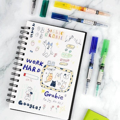 Grabie 6ct Dual-Tip Notetakings Pen Set Soft Serenity