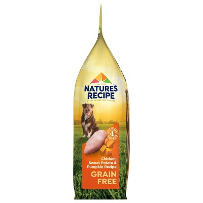 Nature's Recipe Grain Free Chicken, Sweet Potato & Pumpkin Recipe Adult Dry Dog Food - 4lbs