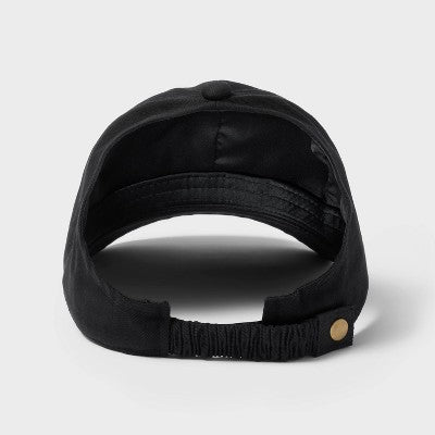 Black History Month Satin-Lined 'B' Open Back Baseball Hat - Black