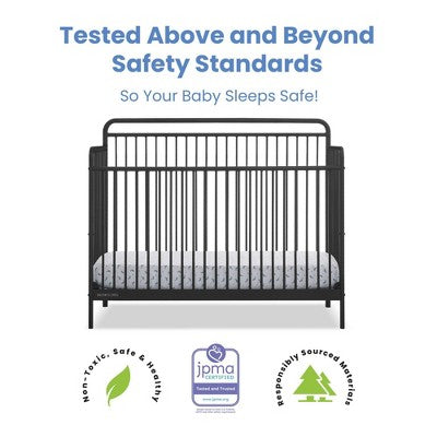 Delta Children Hayden 5-in-1 Convertible Metal Crib - Matte Black (LOCAL PICKUP ONLY)