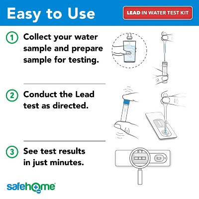 Safe Home Lead in Drinking Water DIY Test Kit: EPA Standards Household Water Test, No Warranty