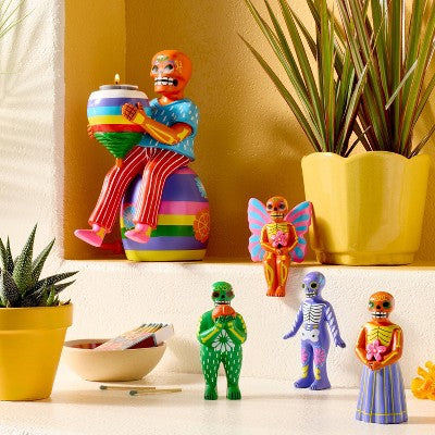 Dia de Muertos Tribute Figurine Tea Light Holder