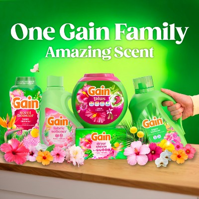 Gain Hibiscus Hula Super Flings Plus Laundry Detergents - 32ct: Concentrated, Deep Cleaning, High Efficiency, Child-Resistant Packaging