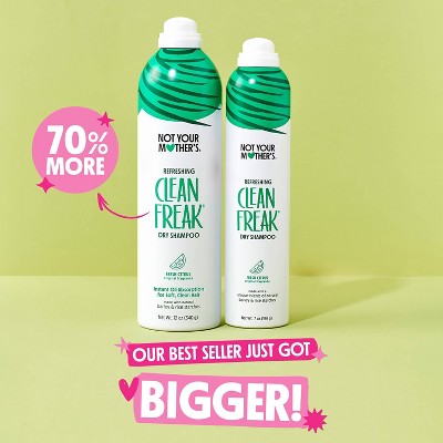 Not Your Mother's Clean Freak Original Citrus Dry Shampoo for All Hair Types - 12oz: Oil Control, Aluminum-Free, Dye-Free, Paraben-Free
