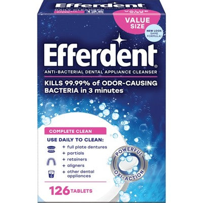 Efferdent Anti-Bacterial Denture Cleanser Tablets - 126ct