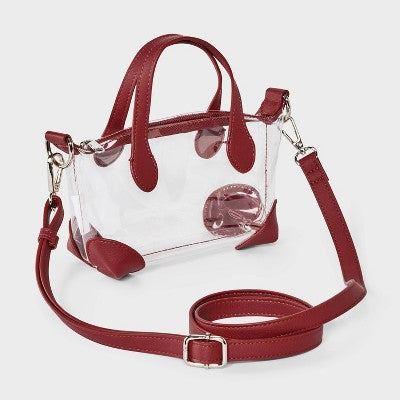 Game Day Clear Pouchette Crossbody Bag - Wild Fable Dark Red