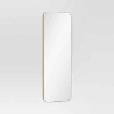 20" x 60" Infinity Full Length Mirror Brass - Threshold: Modern Leaning, Wall Mountable (LOCAL PICKUP ONLY)