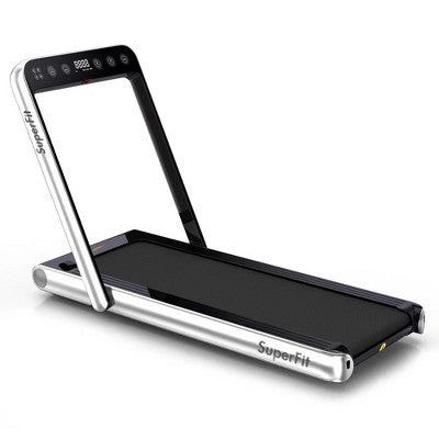 Costway 4.75HP 2 In 1 Folding Treadmill W/Remote APP Control Silver (LOCAL PICKUP ONLY)