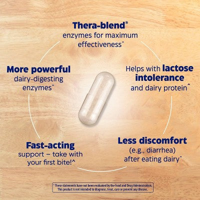 Enzymedica Digest Gold Fast-Acting Vegan Dairy Results for Full Dairy and Lactose Relief Capsules - 30ct