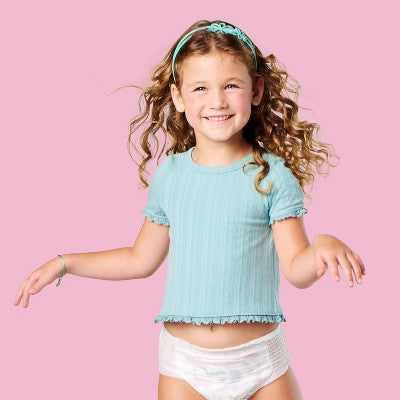 Girls' Disposable Training Pants - 5T-6T - 56ct - up&up: Absorption Channels, Wetness Indicator, Latex-Free