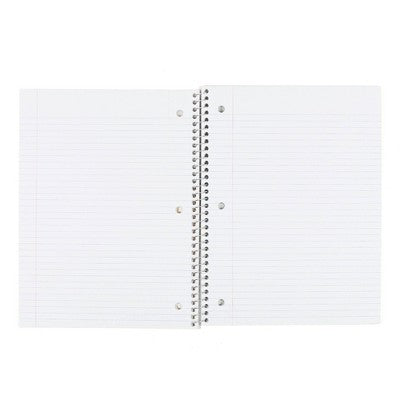 Yoobi Evolve 1 Subject Notebooks 8"x10.5" College Ruled Charcoal Striped