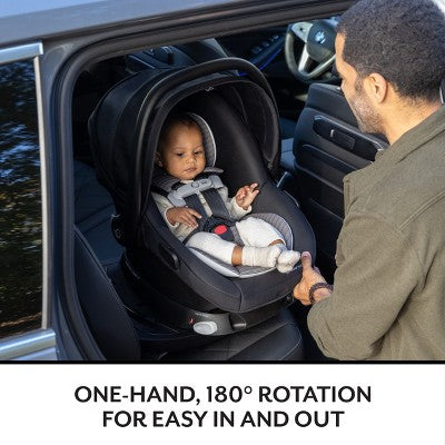 Evenflo Revolve180 LiteMax Rotating Infant Car Seat with Green & Gentle - Anchor Gray (LOCAL PICKUP ONLY)