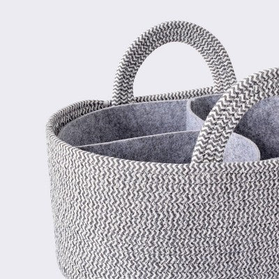 Coiled Rope Diaper Caddy with Dividers - Cloud Island