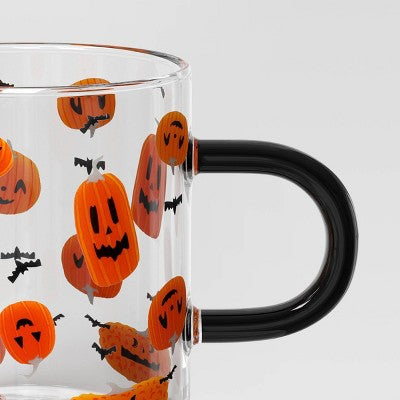 15.2 fl oz Glass Jack-o-Lantern Print Mug - Hyde and EEK! Boutique