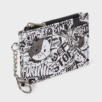 Boys' Fortnite Zip Card Wallet - Black/White