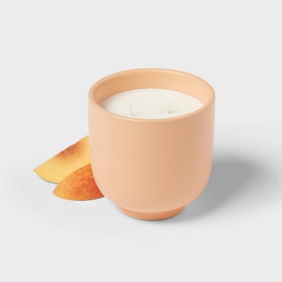 2-Wick Ceramic Jar Candle Luminous Peach 13.5oz - Room Essentials