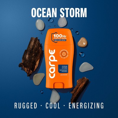 Carpe Men's 100H Sweat & Odor Control Antiperspirant Deodorant - Ocean Storm - 1.76oz
