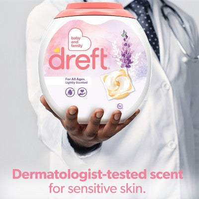 Dreft Lightly Scented HE Compatible Laundry Detergent Soap Pacs - 45ct