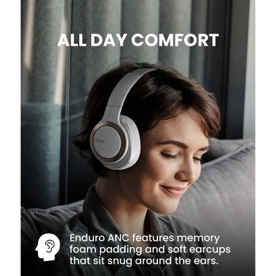 Cleer Audio Enduro ANC Noise Canceling Headphones,  Light Grey