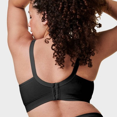 Bravado! Designs Women's Body Silk Seamless Full Cup Nursing Bra - Black XL: Wireless, Medium Support, Adjustable Straps