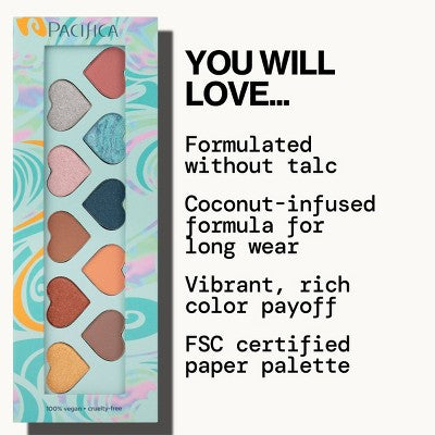Pacifica Malibu Eye Shadows Palette - 0.2oz