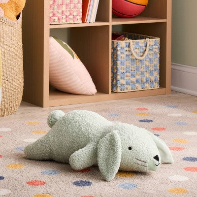 Bunny Weighted Plush Kids' Throw Pillow Mint - Pillowfort
