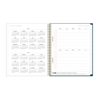 Blue Sky July 2024 - June 2025 8.5"x11" Weekly/Monthly Wirebound Planner Frosted PP Emery: Academic Agenda for Adults