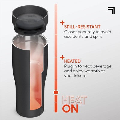 Sharper Image Heated Travel Mug Black