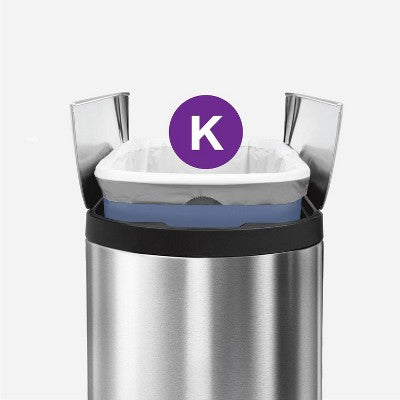 simplehuman 45L Kitchen Step Trash Can Fingerprint Proof Stainless Steel Garbage Can with Soft Close Butterfly Lid (LOCAL PICKUP ONLY)