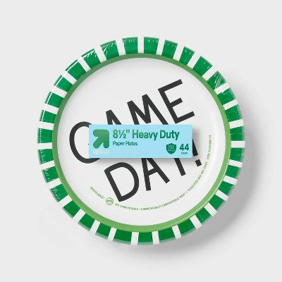 Disposable Dinnerware Paper Plates 8.5" - Game Day - 44ct - up&up