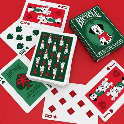 Bicycle Dalmatians Green Playing Cards