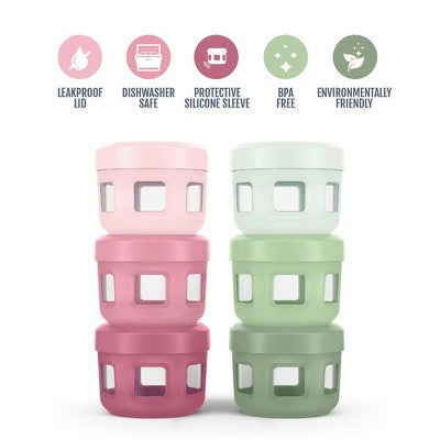 Ello 12pc (Set of 6) Glass Condiment Food Storage Containers Gradient