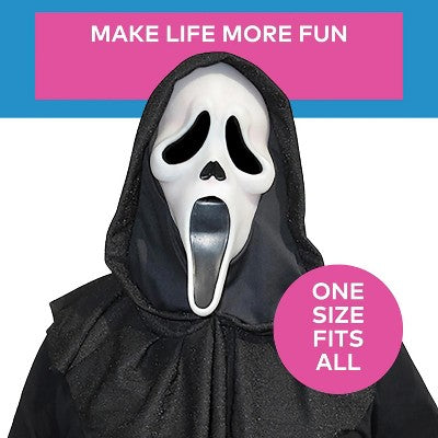 Adults Scream 25th Anniversary Ghost Face Mask Costume Accessory