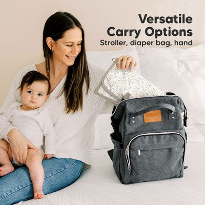 KeaBabies Ezee Portable Diaper Changing Pad, Portable Diaper Changing Mat, Waterproof Foldable Diaper Changing Pad (Prairie)