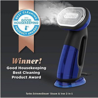 Conair Turbo Extreme Steam 2-in-1 Steam and Iron with Turbo: Handheld Garment Steamer, 1875W, Detachable Water Tank