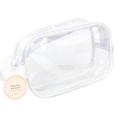Horizon Group Clear White Plastic Single Zip Travel Pouch