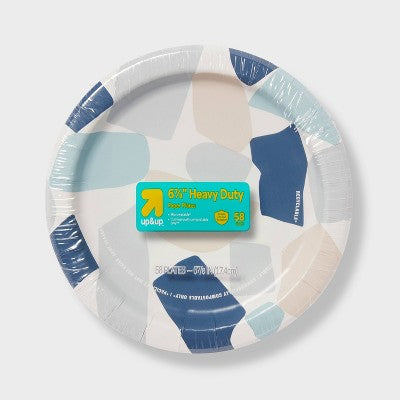 Modern Geometric Paper Plate 6.8" - 58ct - up&up
