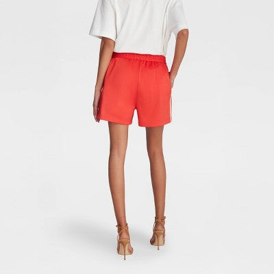 KBB by KAHLANA Women's Mid-Rise 'The Track Shorts' - Red XL