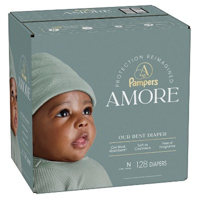 Amore by Pampers Diapers Enormous Pack - Size Newborn - 128ct
