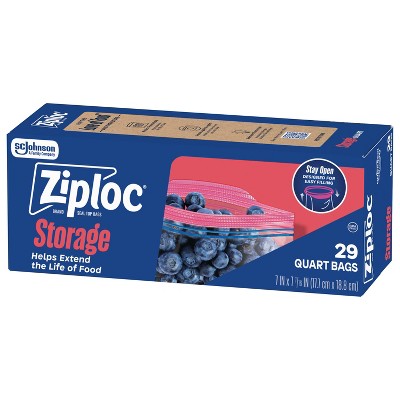 Ziploc Storage Quart Bags - 29ct