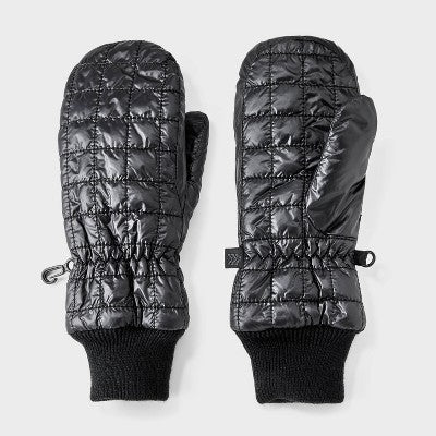 Kids' Puffer Mitten - All In Motion Black 8-14