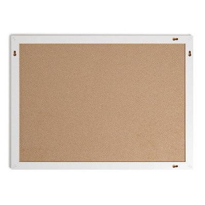 U Brands 17''x 23'' Minimal Deco Frame Combination Board Gray Linen/White: Magnetic Whiteboard & Bulletin Board (LOCAL PICKUP ONLY)