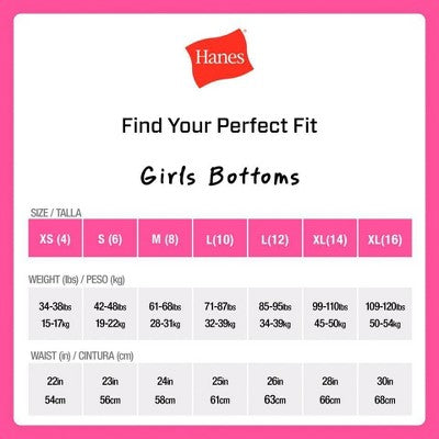 Hanes Girls' 10pk Cotton Stretch Hipster Underwear - 12